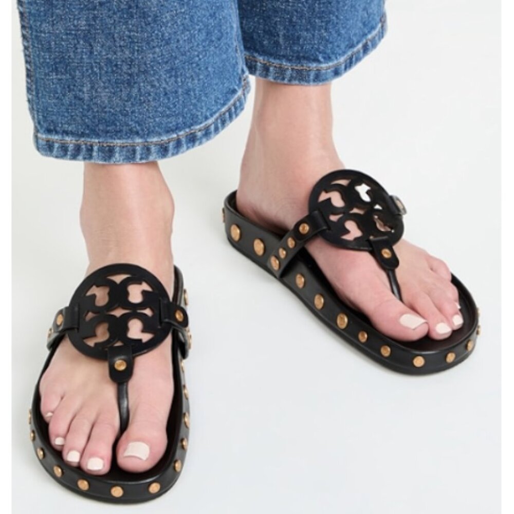 Tory Burch Miller Cloud Coin Sandals- SZ 8